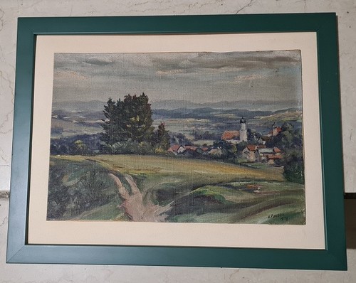 Landschaft mit dorf - ,