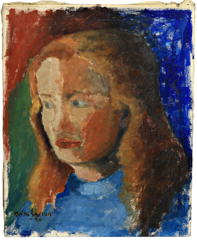Altes frauenporträt 1946 - altes,