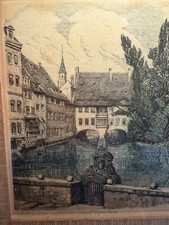 Antikes Aquarell Nürnberg