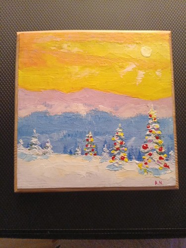 Handgemaltes acrylbild auf - acrylbild,