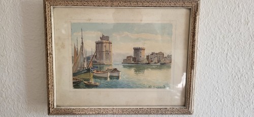 Aquarell alten hafen von - "alten,