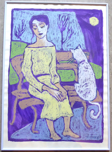 Portrait mädchen mit katze - portrait, katze"
