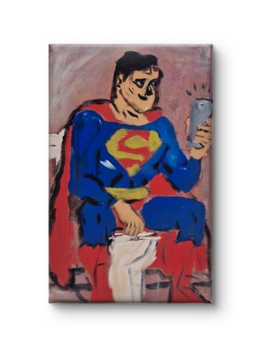 Pop art superheld superman - art,