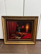 Ölgemälde Stillleben Geige