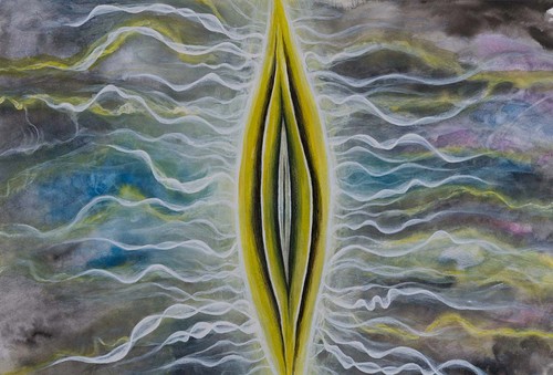 Aquarell gelbes objet 32 - aquarell.,