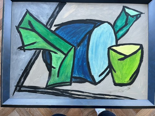 Stillleben gouache krüge - stillleben,