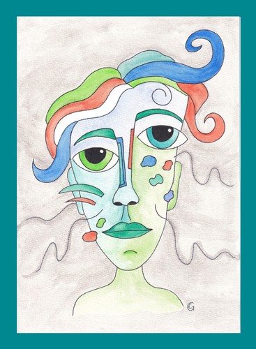 Bild aquarell handgemalt - aquarell,
