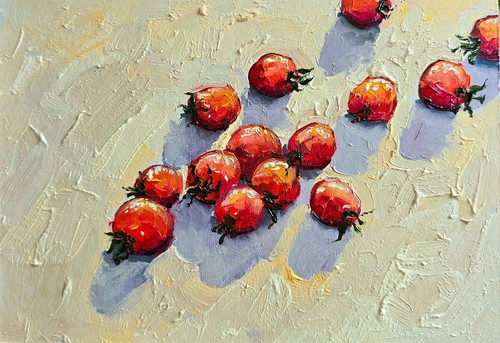 Tomaten ölbild 20x15 - tomaten, cm