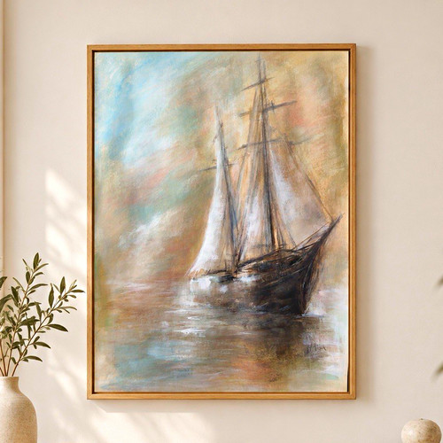 Wandbild segelboot motiv meer - wandbild,