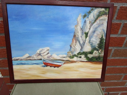 ölgemälde steilküste strand - steilküste,