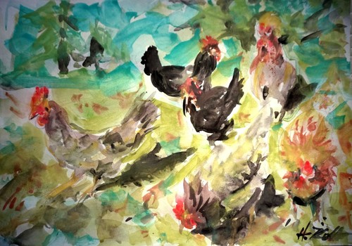Aquarelle original signiert - original,