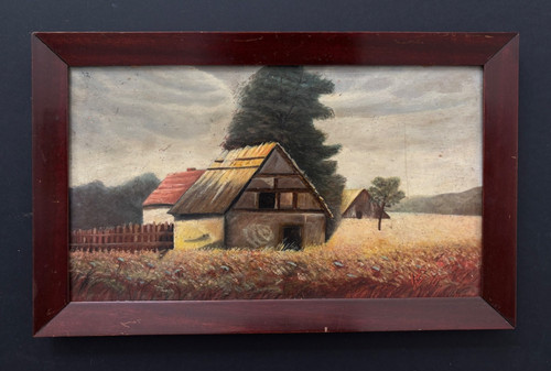 ölgemälde bauernhaus dorf - Ölgemälde,,