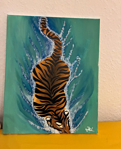 Gemälde tiger auf - tiger, 40x50
