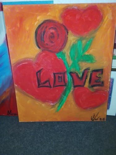 Gemälde love abstrakt - gemälde, „love“