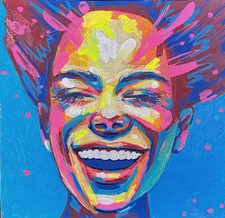 ORIGINAL Portrait Öl Bild