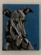 Original Öl Gemälde Hund Dog