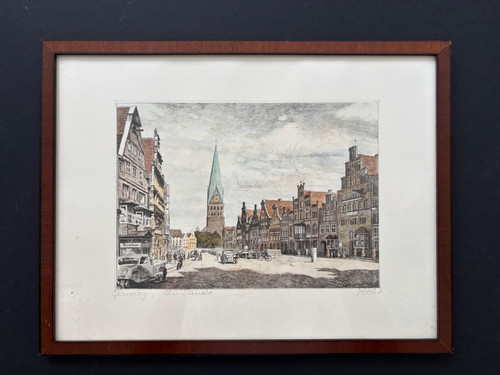 Radierung lüneburg am - radierung,,