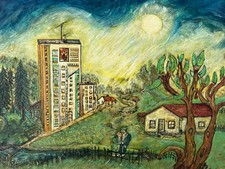 ÖLGEMÄLDE LANDSCHAFT MIT