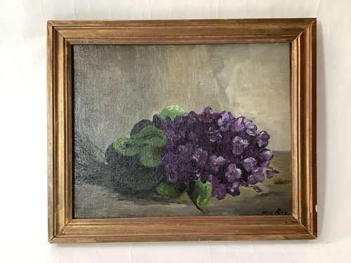 ölgemälde stillleben violet