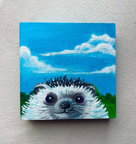 Igel acryimalerei - igel, /