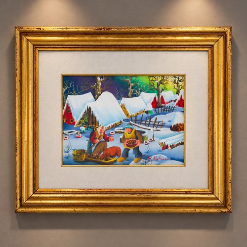 ölgemälde winterlandschaft - Ölgemälde,