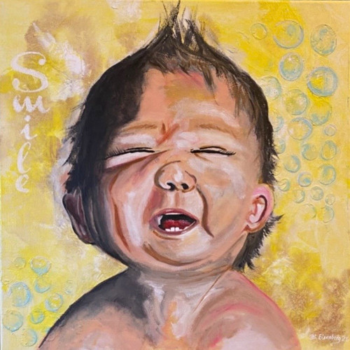 Gemälde porträt kind baby - porträt, kind/baby