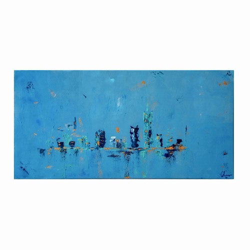 Minimalistische stadt malerei - stadt,