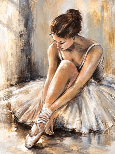 Original ballerina gemälde - original,