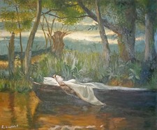 Ölbild - The Lady of Shalott