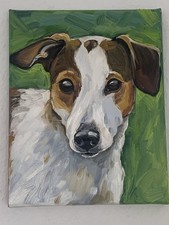 Original Öl Gemälde Hund Dog