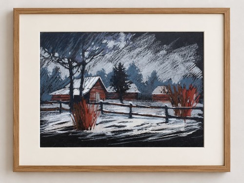 Original pastellgemälde - original, a4