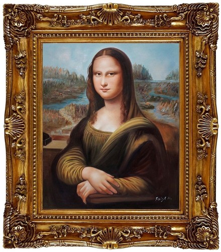 ölbild mona lisa leonardo - Ölbild,