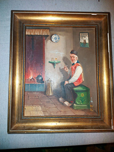 Altes ölgemälde ligau - a.,