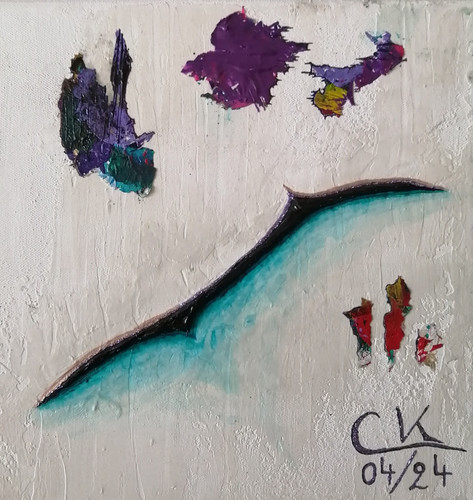 Abstraktes acrylgemälde auf - acrylgemälde,