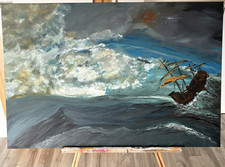 Großes Acrylgemälde auf