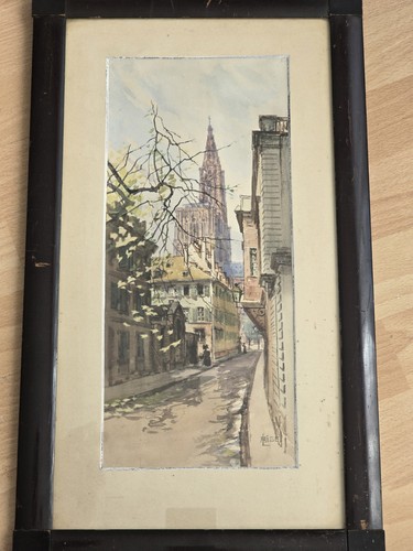 Aquarell strassburg straße - aquarell:,