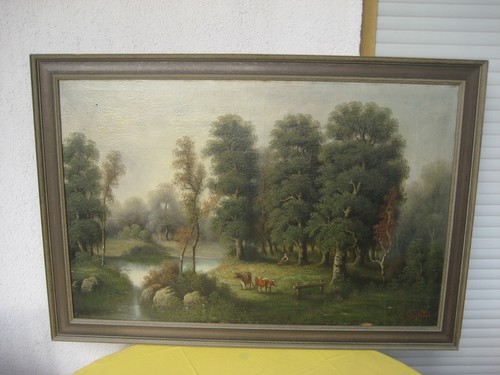 Großes landschaft ölgemälde - landschaft,