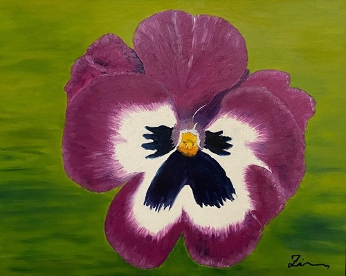 ölbild stiefmütterchen - Ölbild, "stiefmütterchen"