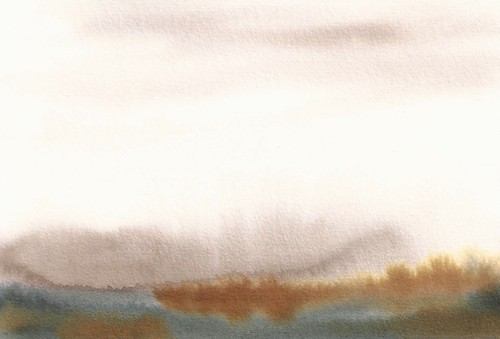 Landschaft abstrakt aquarell - abstrakt,