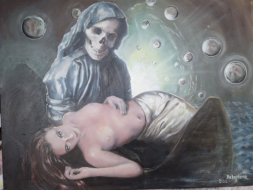Hades ölgemälde 70 cm - hades,
