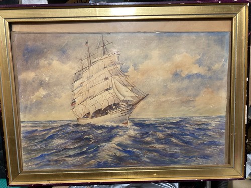 Aquarell großsegler auf - ,