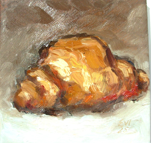 Croissant original ölgemälde - croissant,