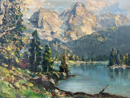 ölgemälde 100x70cm see vor - 100x70cm,