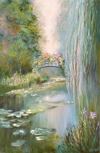 ölbild ölgemälde teich - Ölgemälde., in